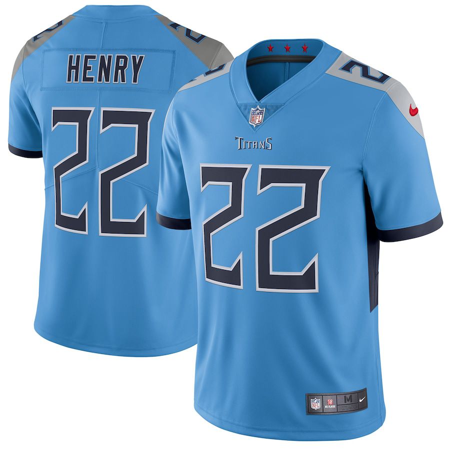 Men Tennessee Titans 22 Derrick Henry Nike Light Blue New Vapor Untouchable Limited NFL Jersey